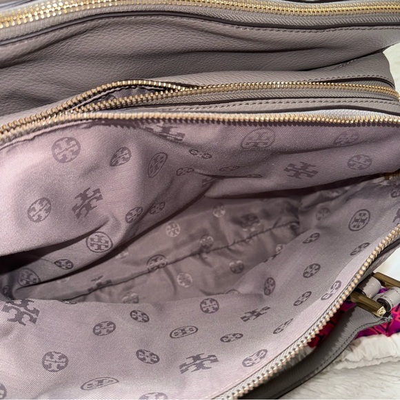 Tory Burch Triple Zip Leather Tassel Satchel - Picture 10 of 16